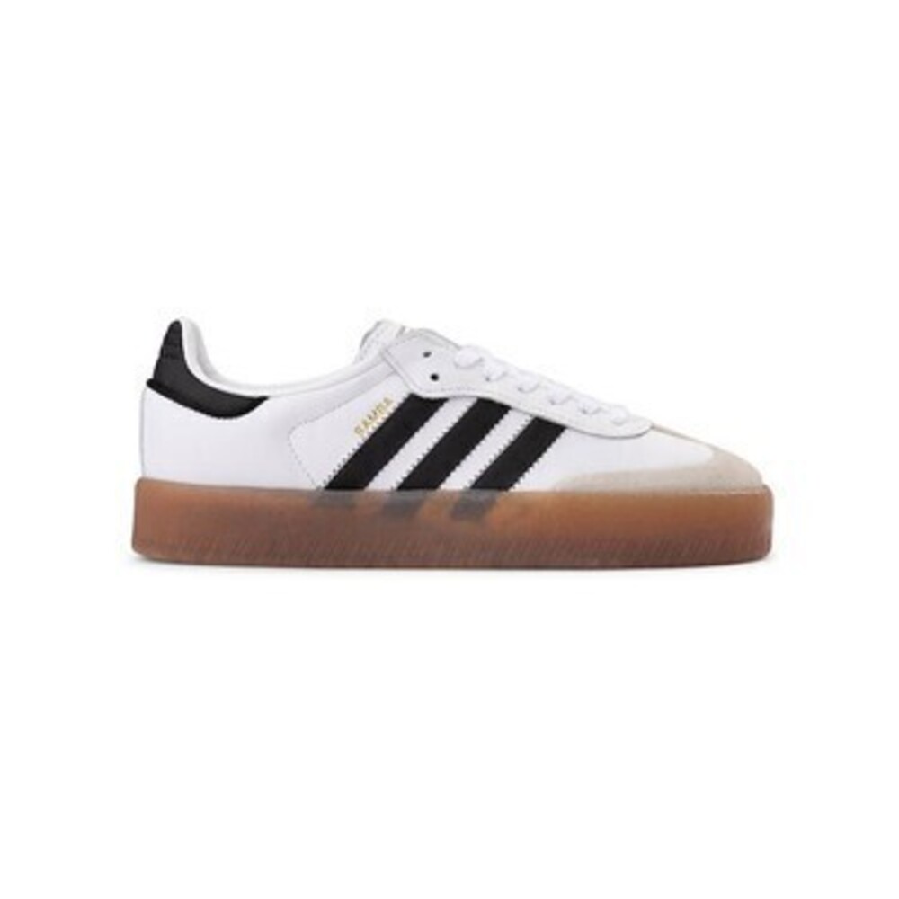 Womens adidas Sambae Athletic Shoe - White / Core Black / Gold Metallic